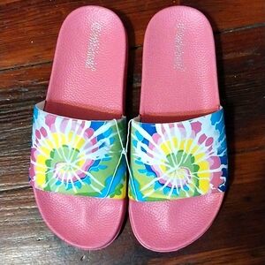 Bobbie brooks tyedye pink slides